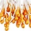 Creativ Company Bloemmeeldraden, L: 6,4 cm, d 2 mm, metallic oranje, 100 stuk/ 1 doos