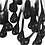 Creativ Company Bloemmeeldraden, L: 6,4 cm, d 2 mm, zwart, 100 stuk/ 1 doos