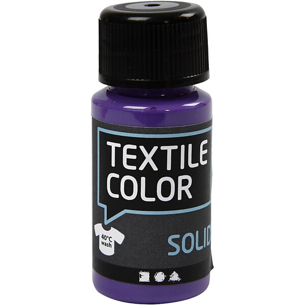 Creativ Company Textielkleur, dekkend, paars, 50 ml/ 1 fles