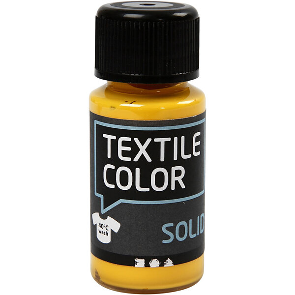 Creativ Company Textielkleur, dekkend, geel, 50 ml/ 1 fles