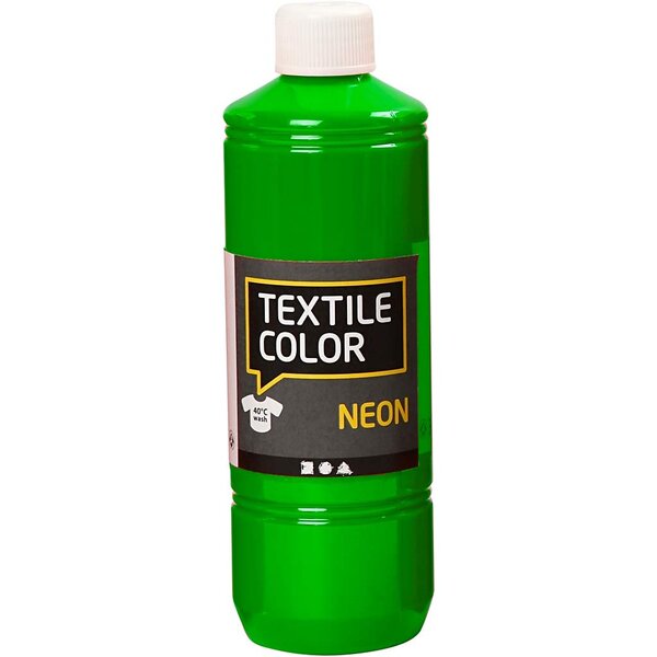 Creativ Company Textielkleur, neon groen, 500 ml/ 1 fles