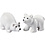 Creativ Company Miniatuur figuren, H: 30 mm, L: 45 mm, wit, 2 stuk/ 1 doos