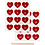 Creativ Company Rub-on Stickers, advent cijfers, H: 32 mm, B: 28 mm, vel 12,2x15,3 cm, rood, 1 doos