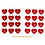 Creativ Company Rub-on Stickers, advent cijfers, H: 32 mm, B: 28 mm, vel 12,2x15,3 cm, rood, 1 doos
