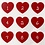 Creativ Company Rub-on Stickers, advent cijfers, H: 32 mm, B: 28 mm, vel 12,2x15,3 cm, rood, 1 doos