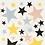 Creativ Company Rub-on Stickers, sterren, vel 12,2x15,3 cm, 1 doos