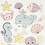 Creativ Company Rub-on Stickers, oceaan, vel 12,2x15,3 cm, 1 doos