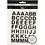 Creativ Company Rub-on Stickers, letters en cijfers, H: 17 mm, B: 17 mm, vel 12,2x15,3 cm, zwart, 1 doos