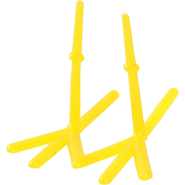 Creativ Company Kippen voeten, H: 28 mm, L: 37 mm, geel, 50 stuk/ 1 doos