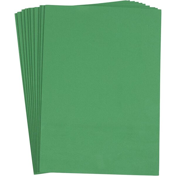 Creativ Company Foam Vellen, A4, vel 210x297 mm, dikte 2 mm, donkergroen, 10 vel/ 1 doos