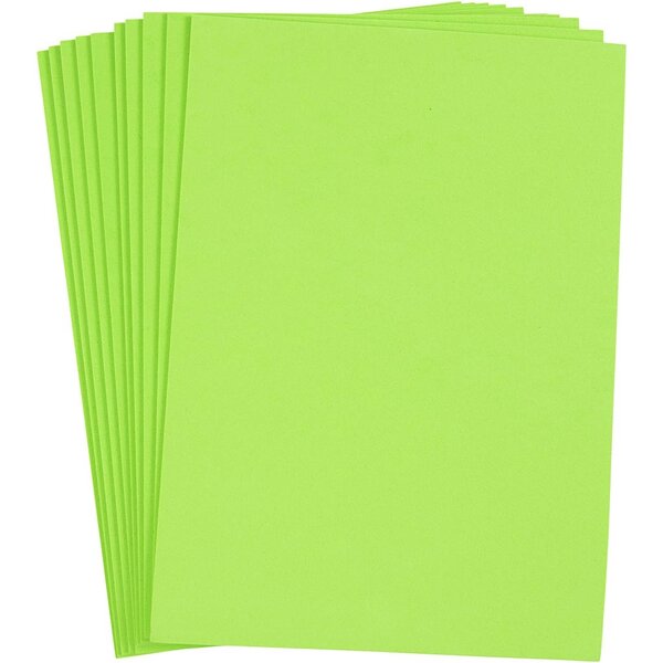Creativ Company Foam Vellen, A4, vel 210x297 mm, dikte 2 mm, lichtgroen, 10 vel/ 1 doos
