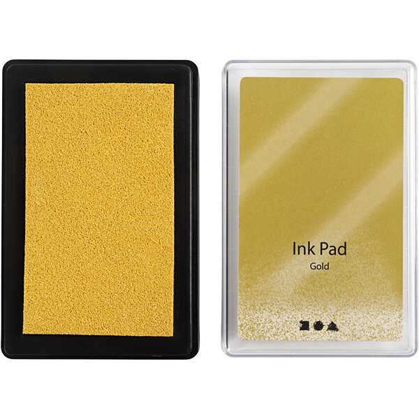 Creativ Company Stempelinkt, H: 2 cm, afm 9x6 cm, goud, 1 stuk