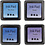 Creativ Company Stempelinkt, H: 2 cm, afm 3,5x3,5 cm, blauw, hemelsblauw, paars, violet, 4 stuk/ 1 doos