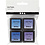 Creativ Company Stempelinkt, H: 2 cm, afm 3,5x3,5 cm, blauw, hemelsblauw, paars, violet, 4 stuk/ 1 doos