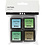 Creativ Company Stempelinkt, H: 2 cm, afm 3,5x3,5 cm, groen, lichtgroen, olijf, aqua, 4 stuk/ 1 doos