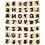 Creativ Company Foam stempels, afm 3x3 cm, dikte 13 mm, 42 stuk/ 1 doos