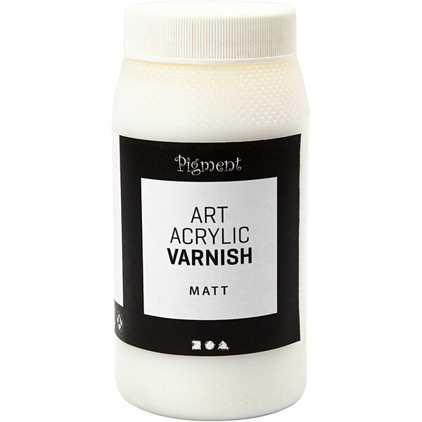 Creativ Company Art Acrylic Vernis, mat transparant, wit, 500 ml/ 1 Doosje