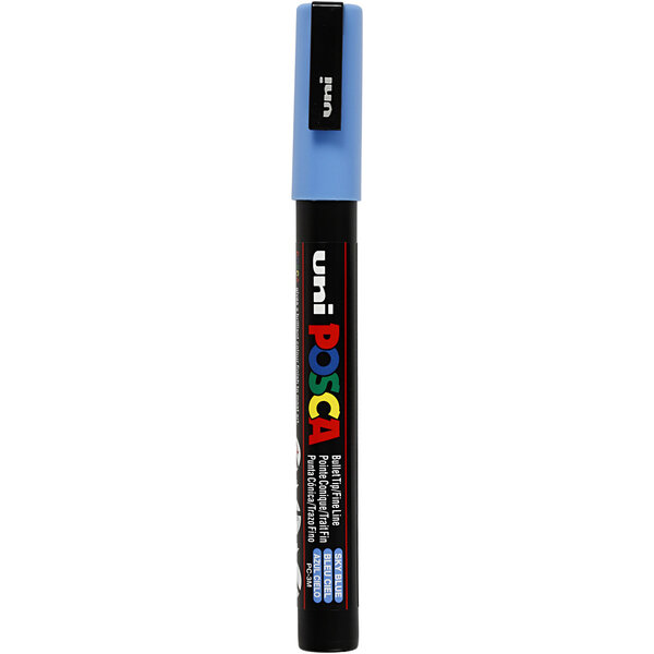 Uni-Posca Posca Marker, afm PC-3M, lijndikte 0,9-1,3 mm, fijn, hemelsblauw, 1 stuk