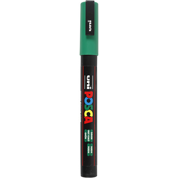 Uni-Posca Posca Marker, afm PC-3M, lijndikte 0,9-1,3 mm, fijn, groen, 1 stuk