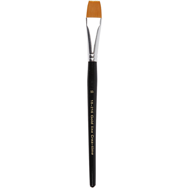 Creativ Company Gold Line penselen, afm 16, L: 19 cm, B: 17 mm, 6 stuk/ 1 doos