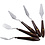 Paletmessen set, L: 17-23 cm, B: 1,5-2,5 cm, 5 stuk/ 1 doos