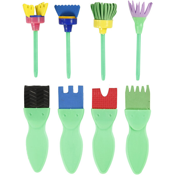 Creativ Company EVA Schuimpenselen, L: 11-13 cm, B: 30-45 mm, 24 stuk/ 1 doos