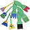Creativ Company EVA Schuimpenselen, L: 11-13 cm, B: 30-45 mm, 24 stuk/ 1 doos