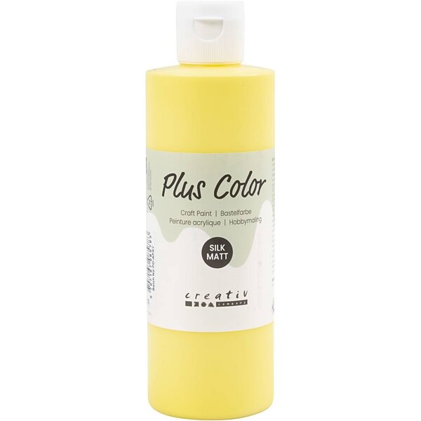 Plus Color Plus Color Acrylverf, primair geel, 250 ml/ 1 fles