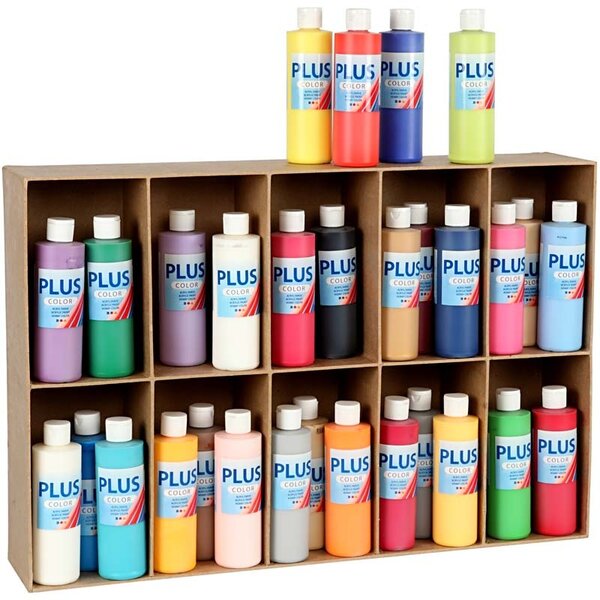 Plus Color Plus Color Acrylverf, diverse kleuren, 30x250 ml/ 1 doos