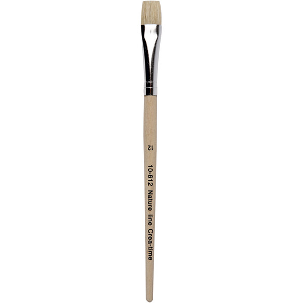 Creativ Company Nature Line kwasten, afm 12, L: 19 cm, B: 11 mm, plat, 12 stuk/ 1 doos