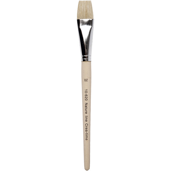 Creativ Company Nature Line kwasten, afm 20, L: 20,5 cm, B: 20 mm, plat, 12 stuk/ 1 doos