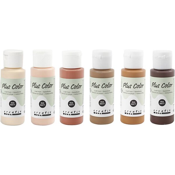Plus Color Plus Color Acrylverf, diverse kleuren, 6x60 ml/ 1 doos