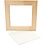 Canvas paneel met lijst, afm 15x15x0,3 cm, wit, 1 stuk