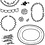 Creativ Company Silicone stempels, lijsten met blad, vel 11x15,5 cm, 1 vel