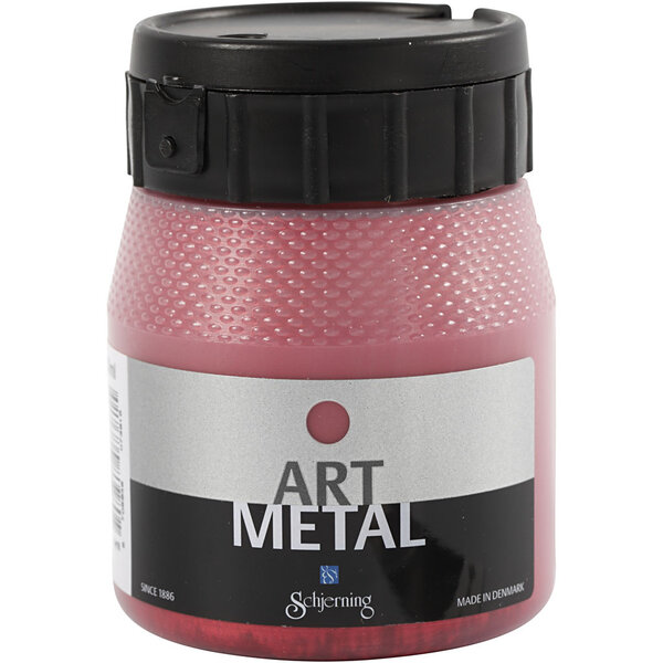 Schjerning Hobbyverf Metallic, Lava rood(5112), 250 ml/ 1 fles