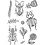 Creativ Company Silicone stempels, insecten, vel 11x15,5 cm, 1 vel