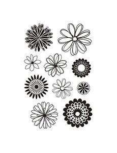 Creativ Company Silicone stempels, bloemen, vel 11x15,5 cm, 1 vel