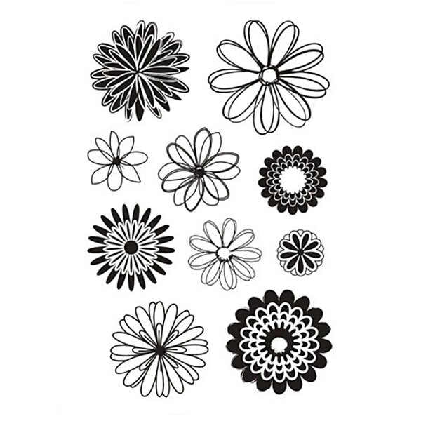 Creativ Company Silicone stempels, bloemen, vel 11x15,5 cm, 1 vel