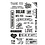 Creativ Company Silicone stempels, Engelse tekst, vel 11x15,5 cm, 1 vel