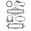 Creativ Company Silicone stempels, lijsten met ornamenten, vel 11x15,5 cm, 1 vel