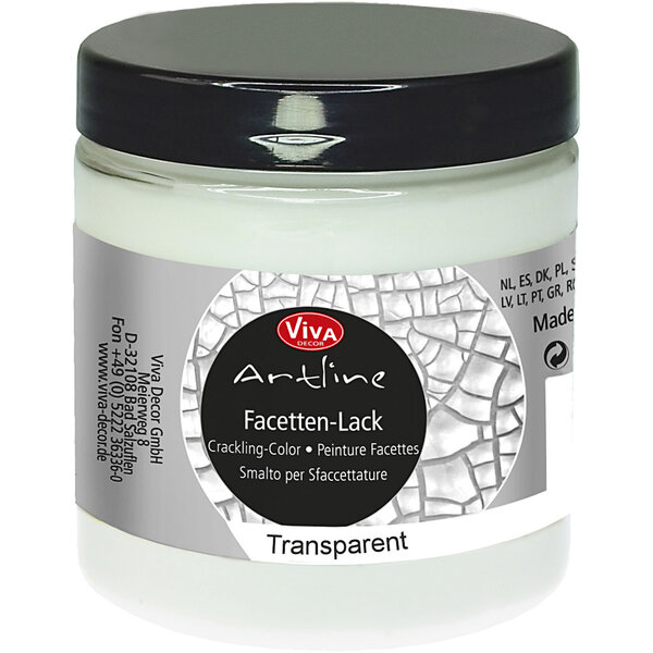 Viva Decor Facetten Lack, transparant, 250 ml/ 1 Doosje