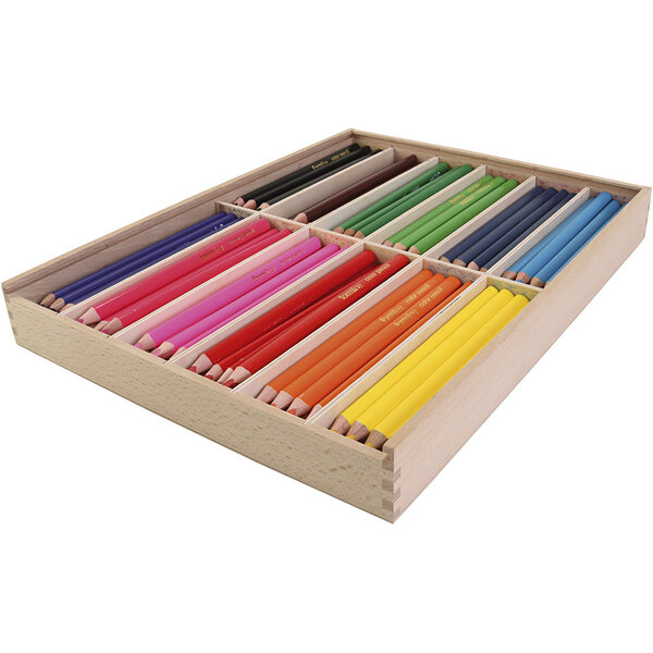 Colortime Kleurpotloden, vulling 5 mm, diverse kleuren, 144 stuk, 12x12 stuk/ 1 doos