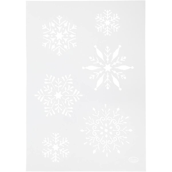 Viva Decor Flexibel sjabloon, sneeuwvlok, A4, vel 210x297 mm, 1 stuk
