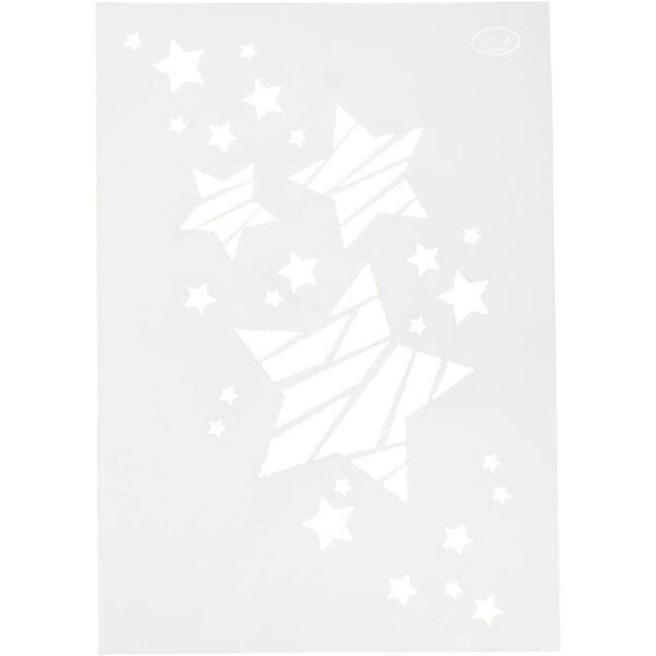 Viva Decor Flexibel sjabloon, sterren, A4, vel 210x297 mm, 1 stuk