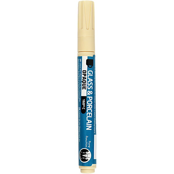 Glas- en porseleinstift, lijndikte 2-4 mm, dekkend, crème, 1 stuk