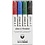 Creativ Company Glas- & Porseleinstiften, lijndikte 1-2 mm, semi-dekkend, zwart, blauw, groen, rood, 4 stuk/ 1 doos