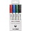 Creativ Company Glas- & Porseleinstiften, lijndikte 1-2 mm, semi-dekkend, zwart, blauw, groen, rood, 4 stuk/ 1 doos