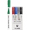 Creativ Company Glas- & Porseleinstiften, lijndikte 1-2 mm, semi-dekkend, zwart, blauw, groen, rood, 4 stuk/ 1 doos