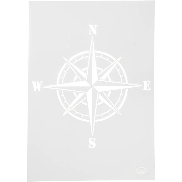 Viva Decor Flexibel sjabloon, kompas, A4, vel 210x297 mm, 1 stuk