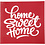 Screen stencil, home sweet home, vel 20x22 cm, 1 vel